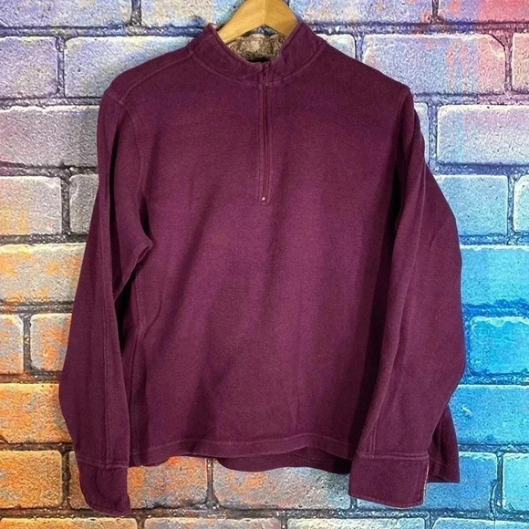 ORVIS Purple Quarter Zip Jacket XL - Picture 1 of 6